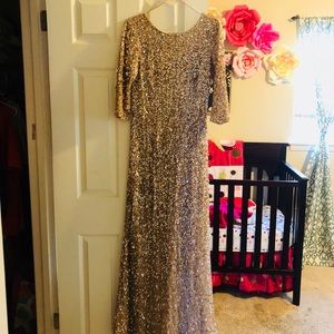 Gold sequin dress